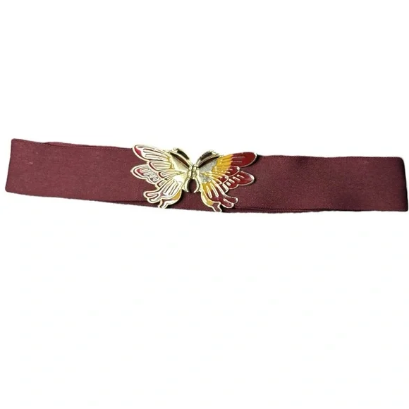 Vintage Butterfly Elastic Bohemian Hippie Belt - Picture 3 of 6